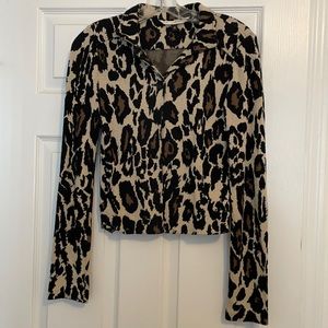 Vintage Diane Von Furstenberg Leopard Sweater. Sz4